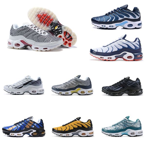

2019 new designer sneakers tn mens shoes breathable mesh chaussures homme tn requin noir casual running shoes sports size 40-46