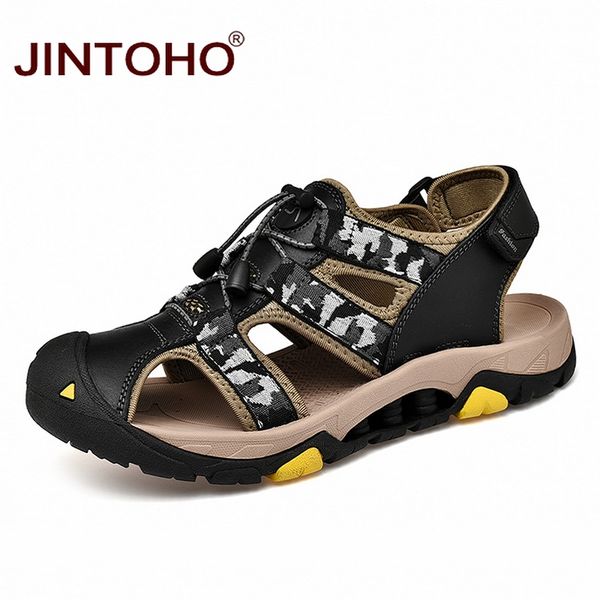 jintoho summer genuine leather shoes fashion men leather sandals summer beach shoes casual male sandals 2019 beach, Black
jintoho summer genuine leather shoes fashion men leather sandals summer beach shoes casual male sandals 2019 beach, Black