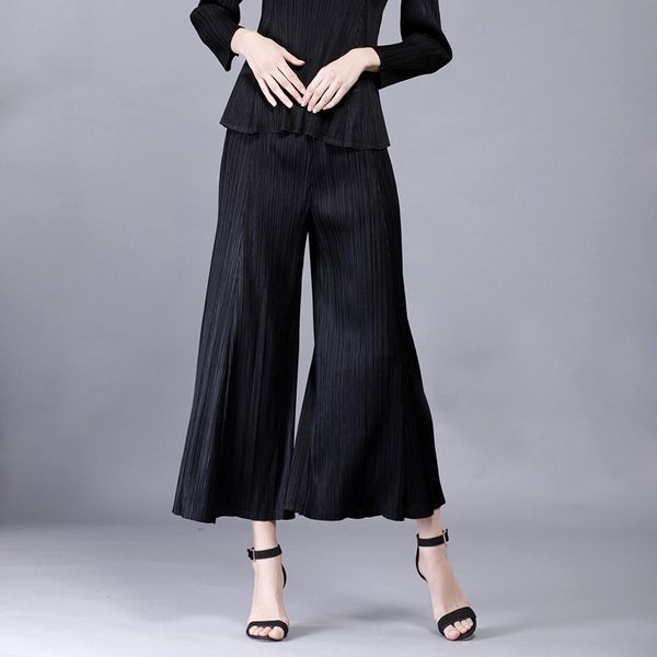 fashion tide new fashion pleated clothes for women loose wide leg pants elastic waist ankle length trousers na931, Black;white
fashion tide new fashion pleated clothes for women loose wide leg pants elastic waist ankle length trousers na931, Black;white