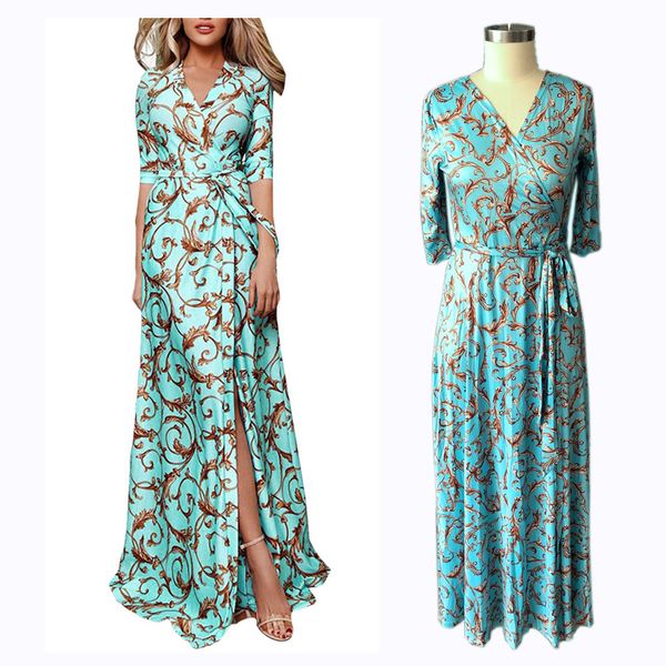 women floral print maxi dresses 2020 designer bohemian half sleeve v neck lace up dress ladies summer split beach dresses femme vestidos, Black;gray
women floral print maxi dresses 2020 designer bohemian half sleeve v neck lace up dress ladies summer split beach dresses femme vestidos, Black;gray