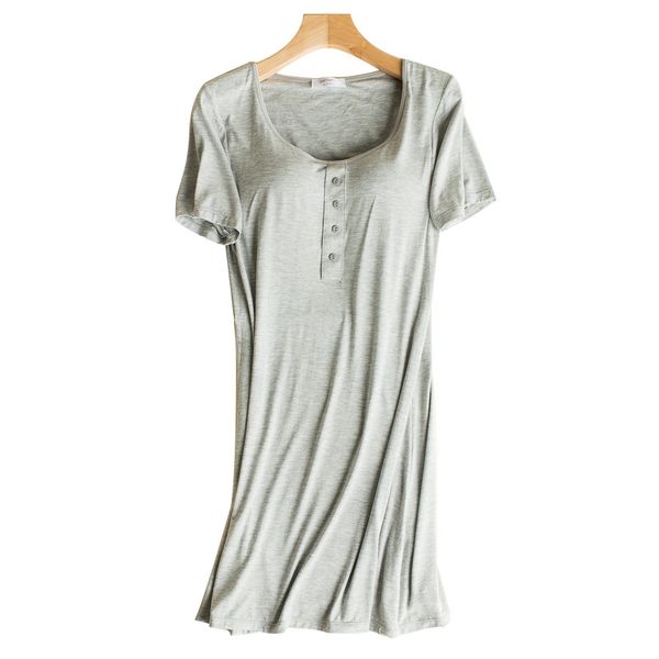 ladies modal nightgown with bra summer loose sleepwear short sleeve nightshirt home dress lingerie nightdress nightwear, Black;red
ladies modal nightgown with bra summer loose sleepwear short sleeve nightshirt home dress lingerie nightdress nightwear, Black;red