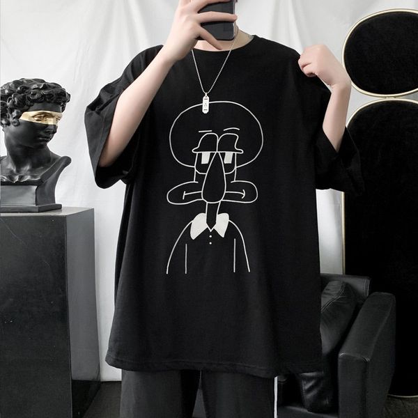 harbor wind tide male short-sleeve loose ins cartoon printed t-shirt harajuku tide wild fire cec ultra short-sleeved clothes, White;black
harbor wind tide male short-sleeve loose ins cartoon printed t-shirt harajuku tide wild fire cec ultra short-sleeved clothes, White;black