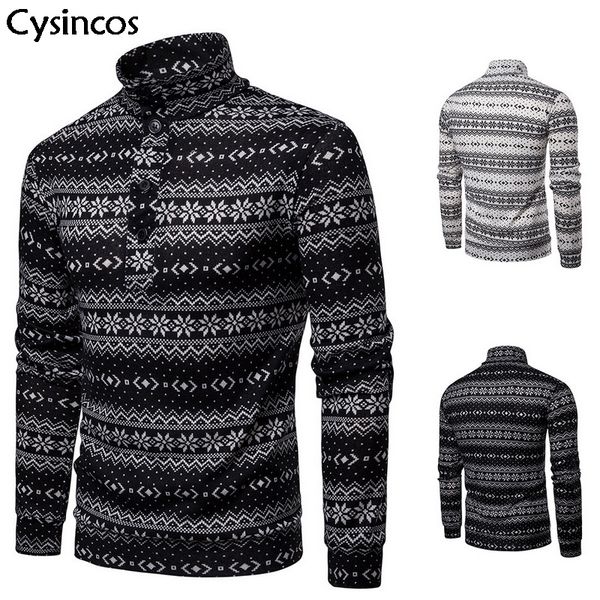 cysincos long-sleeve patchwork sweater men fashion autumn winter snowflake print knitted sweater christmas turtleneck pullover, White;black
cysincos long-sleeve patchwork sweater men fashion autumn winter snowflake print knitted sweater christmas turtleneck pullover, White;black