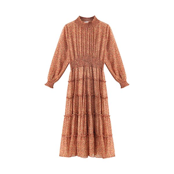 ead office lady 2020 spring new korean long sleeve floral dress female temperament slim sweet chiffon dress fashionable wild, Black;gray
ead office lady 2020 spring new korean long sleeve floral dress female temperament slim sweet chiffon dress fashionable wild, Black;gray