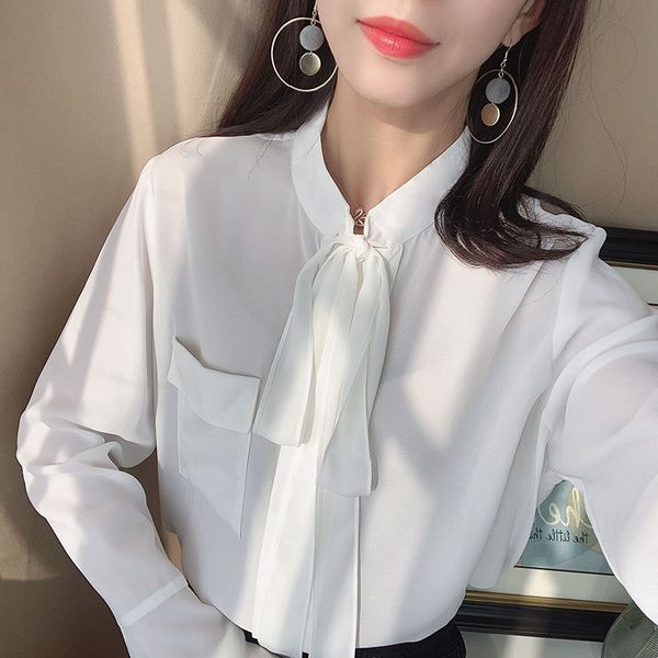 women's blouses & shirts the spot bowknot steamer horn sleeve chiffon long shirt white spring/summer commute show female thin coat
women's blouses & shirts the spot bowknot steamer horn sleeve chiffon long shirt white spring/summer commute show female thin coat