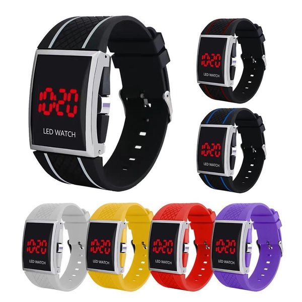 led sports electronic silicone digital date watch for men women wrist watch quartz digital watches automatic, Slivery;brown
led sports electronic silicone digital date watch for men women wrist watch quartz digital watches automatic, Slivery;brown