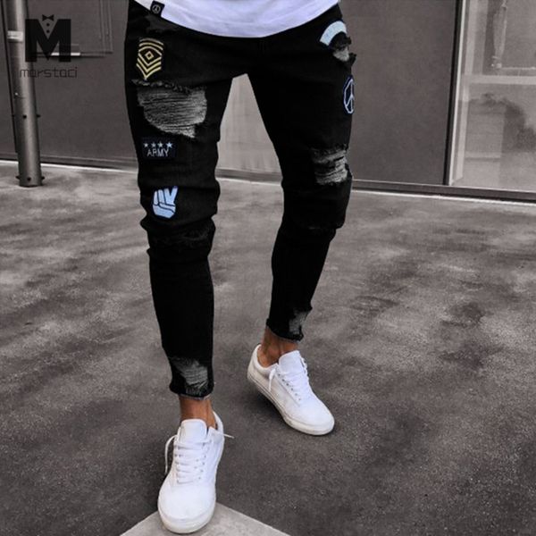 2019 men stylish ripped jeans pants biker skinny slim straight frayed denim trousers fashion skinny jeans men clothes, Blue
2019 men stylish ripped jeans pants biker skinny slim straight frayed denim trousers fashion skinny jeans men clothes, Blue