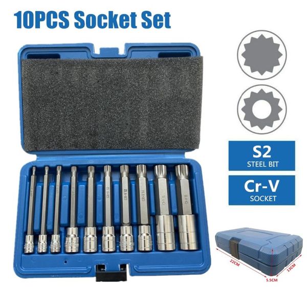 10 in 1 socket set kit 12 point drive deep impact socket set drive attachment triple square spline bit sockets xzn garage tool
10 in 1 socket set kit 12 point drive deep impact socket set drive attachment triple square spline bit sockets xzn garage tool