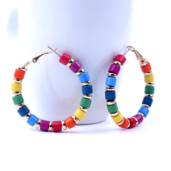 spring/summer 2020 rainbow color bohemian big circle handmade hoop earrings personality statement fashion jewelry, Golden;silver
spring/summer 2020 rainbow color bohemian big circle handmade hoop earrings personality statement fashion jewelry, Golden;silver