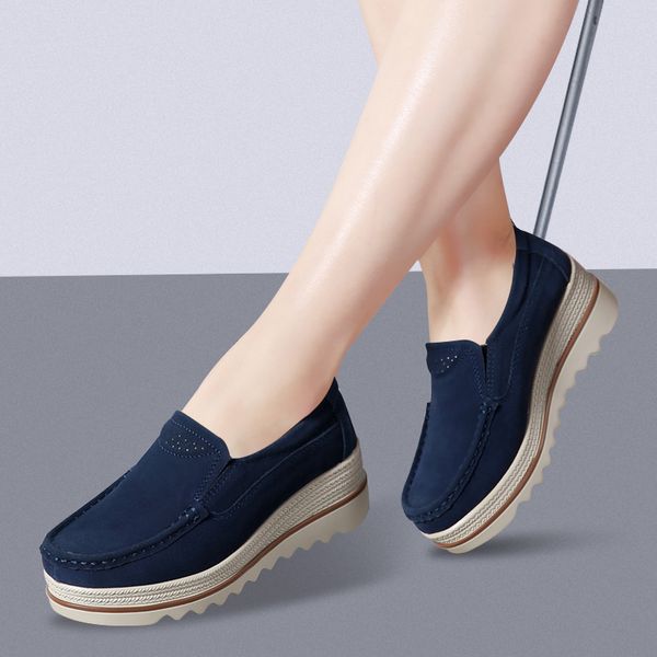 suede leather women platform sneakers slip ons flats woman shoes thick heel ladies casual shoes outdoor flat moccasins brown 42, Black
suede leather women platform sneakers slip ons flats woman shoes thick heel ladies casual shoes outdoor flat moccasins brown 42, Black