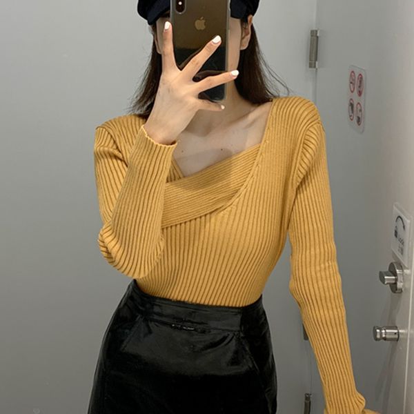 recommend big size long sleeve knitted jumper women sweater slim fit pullover pull femme jersey mujer sexy, White;black
recommend big size long sleeve knitted jumper women sweater slim fit pullover pull femme jersey mujer sexy, White;black