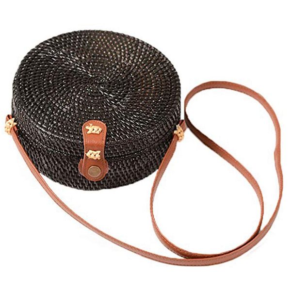 rattan bag vintage straw purse hand woven round straw crossbody bag with interlocking clasp, black (interlocking clasp
rattan bag vintage straw purse hand woven round straw crossbody bag with interlocking clasp, black (interlocking clasp