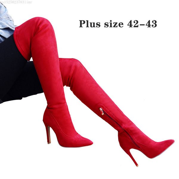 over-the-knee boots warm knee-high boots female winter shoes women high heels slim thigh high women shoes 2020, Black
over-the-knee boots warm knee-high boots female winter shoes women high heels slim thigh high women shoes 2020, Black