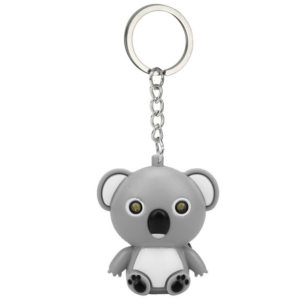 new fashion cute cartoon mini koala keychain with led light sound kids toy gift decorate for phone case wallet key z0503, Silver
new fashion cute cartoon mini koala keychain with led light sound kids toy gift decorate for phone case wallet key z0503, Silver