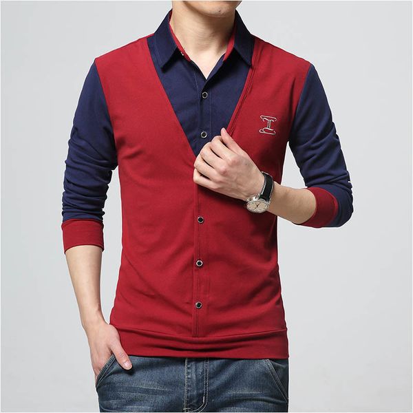 autumn fashion patch design mens shirt t-shirt fake two long sleeve turn -down collar cotton t shirt for men 5xl, White;black
autumn fashion patch design mens shirt t-shirt fake two long sleeve turn -down collar cotton t shirt for men 5xl, White;black