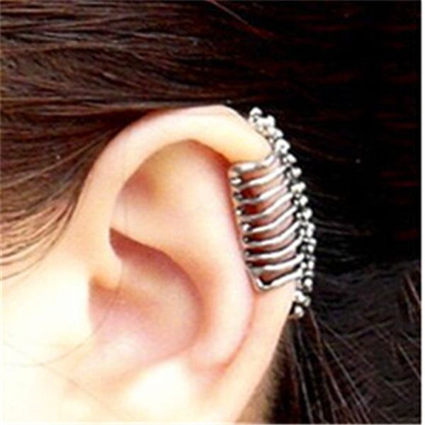 e033 punk style silver color bones clip earrings without piercing double sided clip earrings no hole for women men wholesale
e033 punk style silver color bones clip earrings without piercing double sided clip earrings no hole for women men wholesale