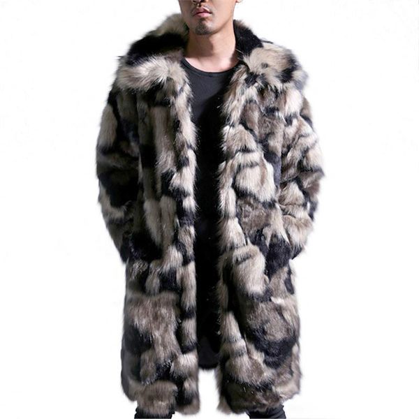 male winter autumn imitation mink coat large size turn down collar man faux fur coats mix color mens fur outcoats clothes, Black
male winter autumn imitation mink coat large size turn down collar man faux fur coats mix color mens fur outcoats clothes, Black