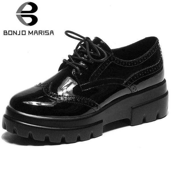 bonjomarisa girl spring new genuine leather flat platform shoes casual lace-up flats women fashion fretwork black shoes woman
bonjomarisa girl spring new genuine leather flat platform shoes casual lace-up flats women fashion fretwork black shoes woman