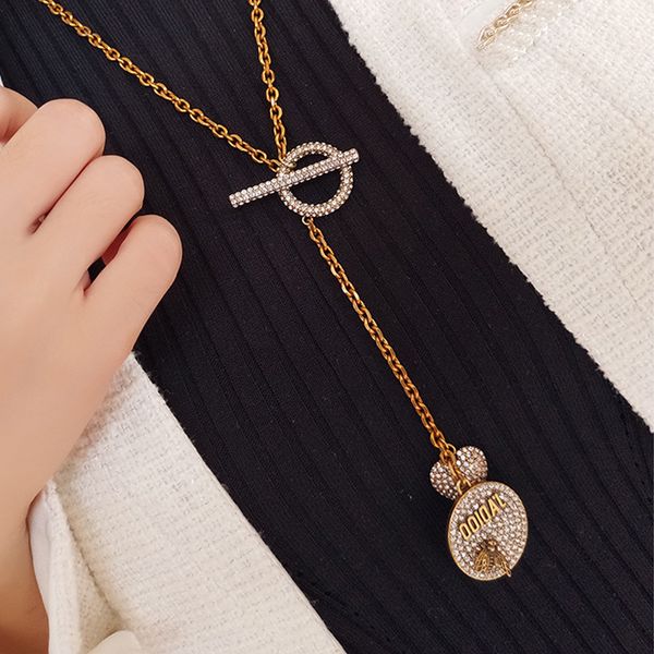 d family love sweater chain female temperament delicate bee letter chain long necklace, Silver
d family love sweater chain female temperament delicate bee letter chain long necklace, Silver