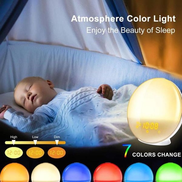wake up light digital alarm clock led electronic alarm clock simulated sunrise sunset nature sleep music colorful night light
wake up light digital alarm clock led electronic alarm clock simulated sunrise sunset nature sleep music colorful night light