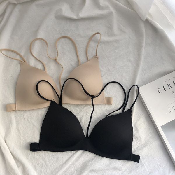 spring solid color bra push up seemless non-steel ring base wrap-around girl's underwear, Black;white
spring solid color bra push up seemless non-steel ring base wrap-around girl's underwear, Black;white