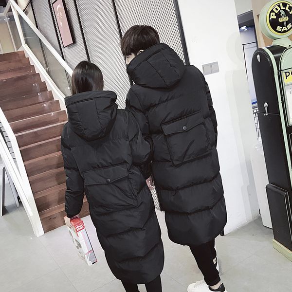 korean boyfrend oversize lovers down jacket mens long coat pockets hooded jacket thicken cotton lining winter parka overcoats, Black
korean boyfrend oversize lovers down jacket mens long coat pockets hooded jacket thicken cotton lining winter parka overcoats, Black