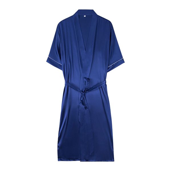 summer men's silk robe gown solid color rayon bathrobe sleepwear kimono with belt nightwear male nightgown, Black;brown
summer men's silk robe gown solid color rayon bathrobe sleepwear kimono with belt nightwear male nightgown, Black;brown
