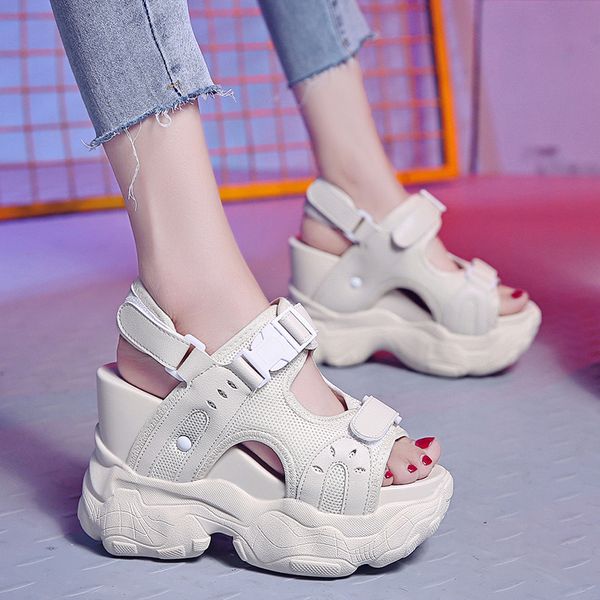 summer fashion women's sandals 12cm heels wedge platform sneakers breathable mesh high heel sandals for women gladiator slippers, Black
summer fashion women's sandals 12cm heels wedge platform sneakers breathable mesh high heel sandals for women gladiator slippers, Black