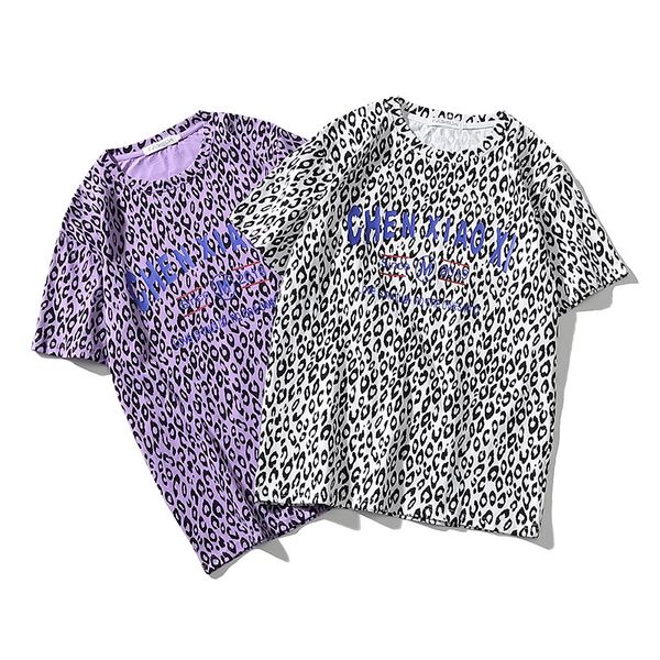 2019 fashion women t-shirt leopard-print round neck short-sleeved t-shirt loose clothing with s-xl availiable, White
2019 fashion women t-shirt leopard-print round neck short-sleeved t-shirt loose clothing with s-xl availiable, White
