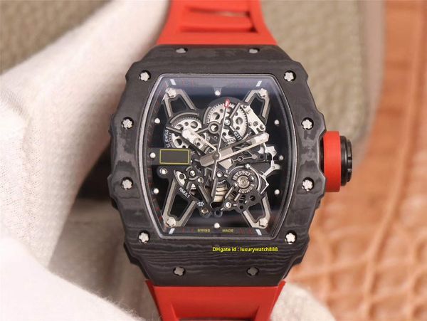 sport luxury mens watch ntf 35-01 real carbon fiber case automatic wristwatch sapphire glass well waterproof red rubber strap, Slivery;brown
sport luxury mens watch ntf 35-01 real carbon fiber case automatic wristwatch sapphire glass well waterproof red rubber strap, Slivery;brown