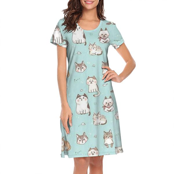 nighties for women i love cats design band humorous short sleeve nightdress colorful cats silhouette cute eomji hipster cactus breeds is, Black;red
nighties for women i love cats design band humorous short sleeve nightdress colorful cats silhouette cute eomji hipster cactus breeds is, Black;red