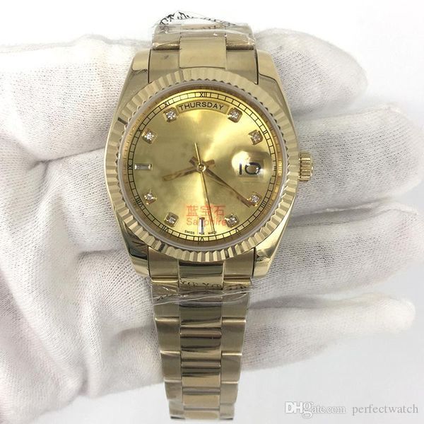 mens watch daydate gold case stainless steel 40mm automatic movement men watches original clasp, Slivery;brown
mens watch daydate gold case stainless steel 40mm automatic movement men watches original clasp, Slivery;brown