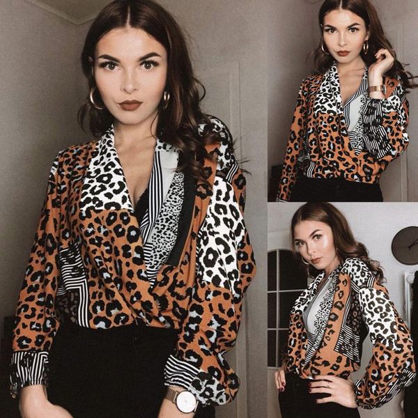 2019 new style fashion women lady leopard patchwork work office loose long sleeve work blouse, White
2019 new style fashion women lady leopard patchwork work office loose long sleeve work blouse, White