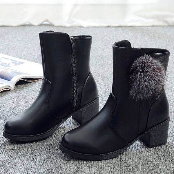 brand new women's shoes high-heeled shoes black hairball new fashion women zipper soild round toe square heel party boots
brand new women's shoes high-heeled shoes black hairball new fashion women zipper soild round toe square heel party boots