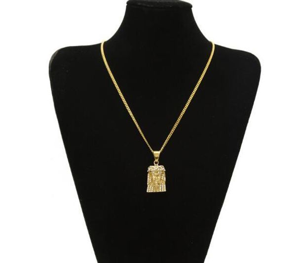 fashion- hiphop new stainless steel gold color bling bling rhinestone crystal jesus head face pendant necklaces chain fashion punk jewelry, Silver
fashion- hiphop new stainless steel gold color bling bling rhinestone crystal jesus head face pendant necklaces chain fashion punk jewelry, Silver