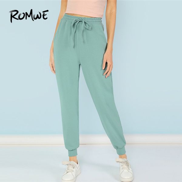 romwe sport green drawstring elastic mid waist women running pants active wear gym training jogging sweatpants sports trousers, Black;blue
romwe sport green drawstring elastic mid waist women running pants active wear gym training jogging sweatpants sports trousers, Black;blue