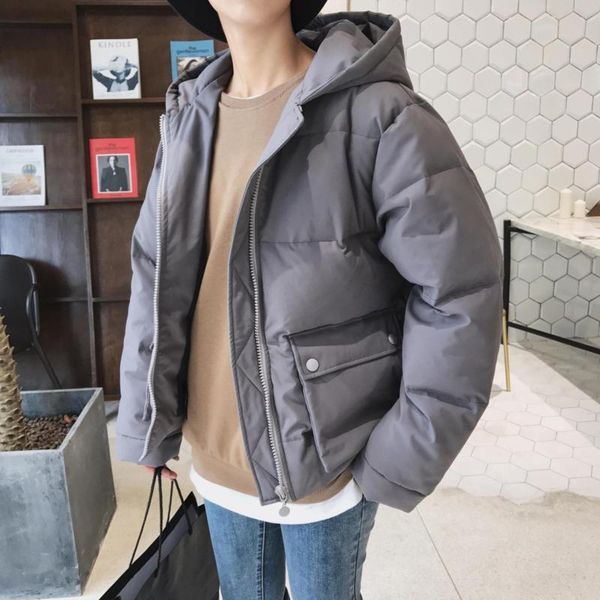 зимняя куртка мальчик толстый теплый мода сплошной цвет хлопок пальто с капюшоном человек повседневная свободная уличная одежда ветер мужска, Black 
зимняя куртка мальчик толстый теплый мода сплошной цвет хлопок пальто с капюшоном человек повседневная свободная уличная одежда ветер мужска, Black