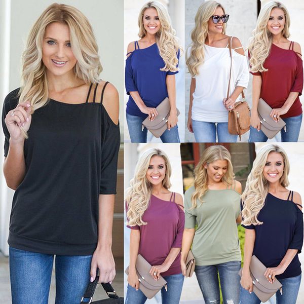 februaryfrost 7 color new women sling shoulder-shoulder halter sleeves blouse t shirt spring and summer fashion t shirt, White
februaryfrost 7 color new women sling shoulder-shoulder halter sleeves blouse t shirt spring and summer fashion t shirt, White