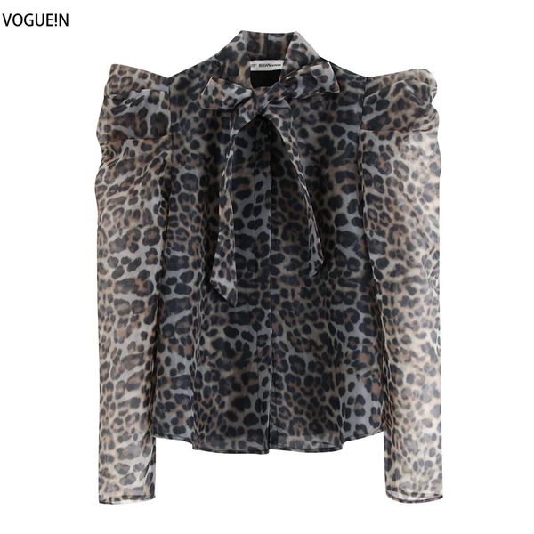 voguein new womens organza tie bow leopard print transparent blouse shirt wholesale, White
voguein new womens organza tie bow leopard print transparent blouse shirt wholesale, White