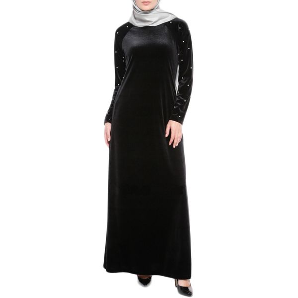 chamsgend muslim women islamic beading velvet robe plus size middle east long dress hijab abayas for women dress c30118, Red
chamsgend muslim women islamic beading velvet robe plus size middle east long dress hijab abayas for women dress c30118, Red