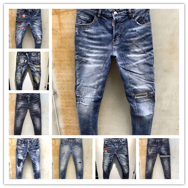 2019 new arrival brand designer men denim jeans embroidery pants fashion holes trousers italy size 44-54, Blue
2019 new arrival brand designer men denim jeans embroidery pants fashion holes trousers italy size 44-54, Blue