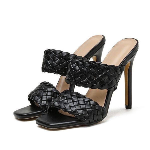 summer slippers women high heels fashion braid pu leather square toe shoes womens slippers outdoor rome sandals 35-42, Black
summer slippers women high heels fashion braid pu leather square toe shoes womens slippers outdoor rome sandals 35-42, Black