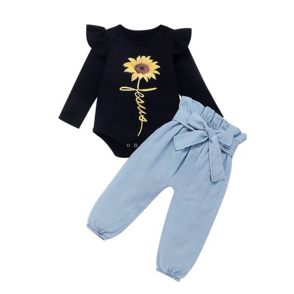 baby's sets two piece girls sunflower print long sleeved bodysuit blue jeans spring and autumn 6-24m, White
baby's sets two piece girls sunflower print long sleeved bodysuit blue jeans spring and autumn 6-24m, White