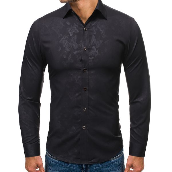 new men shirt butterfly print camisas hombre fashion business casual long sleeve shirt men's clothing society dress, White;black
new men shirt butterfly print camisas hombre fashion business casual long sleeve shirt men's clothing society dress, White;black