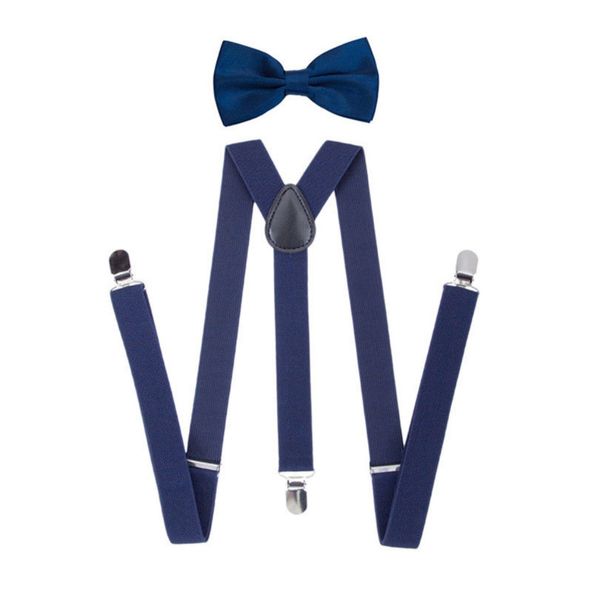 new fashion solid color clip-on elastic y-shape adjustable suspenders bowtie set, Black;white
new fashion solid color clip-on elastic y-shape adjustable suspenders bowtie set, Black;white