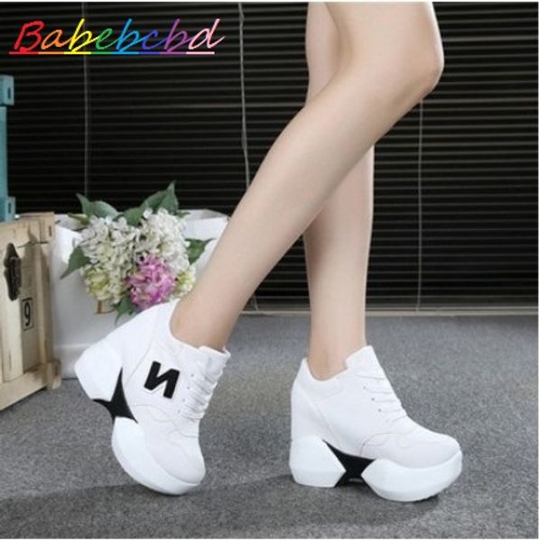 babebcbd autumn new 12 cm high women's shoes muffin sole small white shoes super high heel thick sole leisure, Black
babebcbd autumn new 12 cm high women's shoes muffin sole small white shoes super high heel thick sole leisure, Black