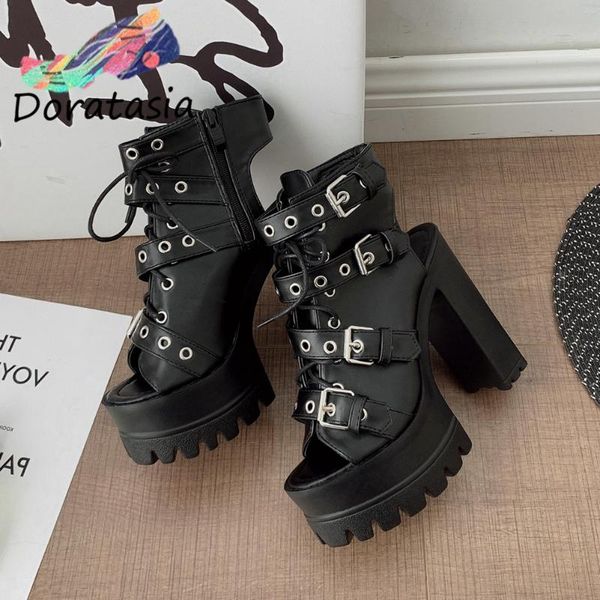 doratasia cool women open toe buckle lace up shoes open toe sandals women fashion summer gladiator block heel sandals, Black
doratasia cool women open toe buckle lace up shoes open toe sandals women fashion summer gladiator block heel sandals, Black
