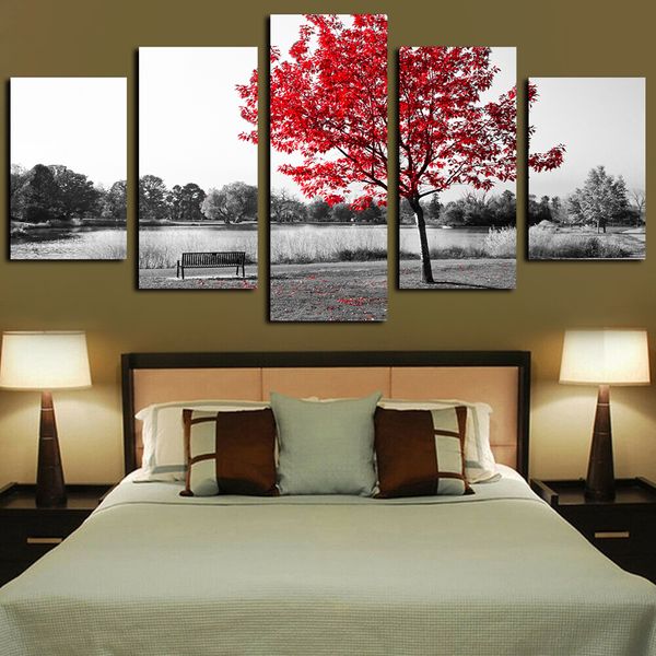 5 panels canvas wall art red tree art scenery landscape picture print on canvas oil painting modern giclee artwork wall decor
5 panels canvas wall art red tree art scenery landscape picture print on canvas oil painting modern giclee artwork wall decor
