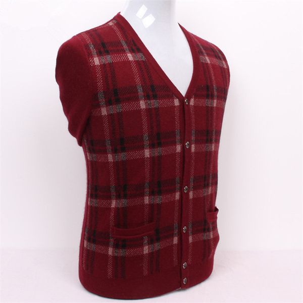 pure goat cashmere thick knit men plaid cardigan sweater vneck grey 2color s/3xl, White;black
pure goat cashmere thick knit men plaid cardigan sweater vneck grey 2color s/3xl, White;black