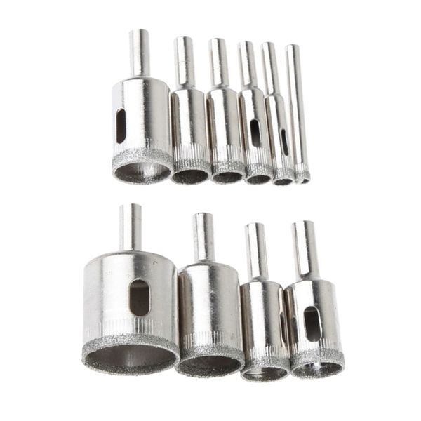10 pcs 6-32mm diamond drill bit hole saw set - cutter tool - for glass ceramic tile
10 pcs 6-32mm diamond drill bit hole saw set - cutter tool - for glass ceramic tile